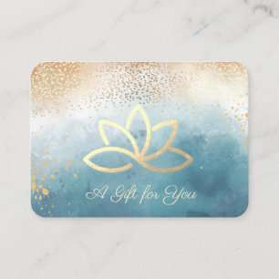 Gold Lotus,Confetti,Paint Splash Discount Card