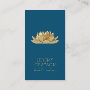 Gold Lotus Flower Business Card