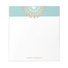 Gold Lotus Flower Mandala Notepad