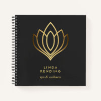 Gold Lotus Logo | Grey | Personalized Monogram