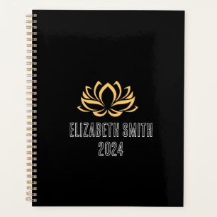 Gold Lotus Logo Planner