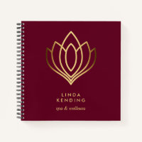 Gold Lotus Logo | RUBY RED | Personalized Monogram