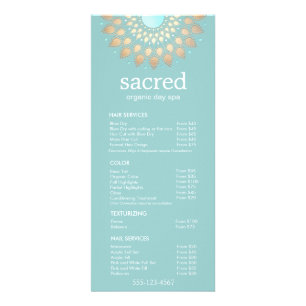 Gold Lotus Mandala  Spa Salon Price List Menu