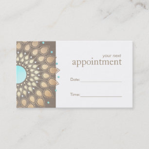 Gold Lotus Mandala Therapist Appointment Reminder Card