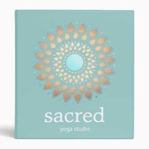 Gold Lotus Mandala Yoga and Meditation Binder