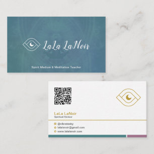 Gold Lotus Spirit Medium & Meditation Teacher Business Card
