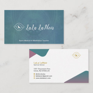 Gold Lotus Spirit Medium & Meditation Teacher Business Card