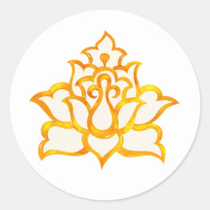 Gold  Lotus Sticker