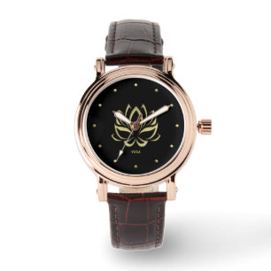 Gold Lotus Watch