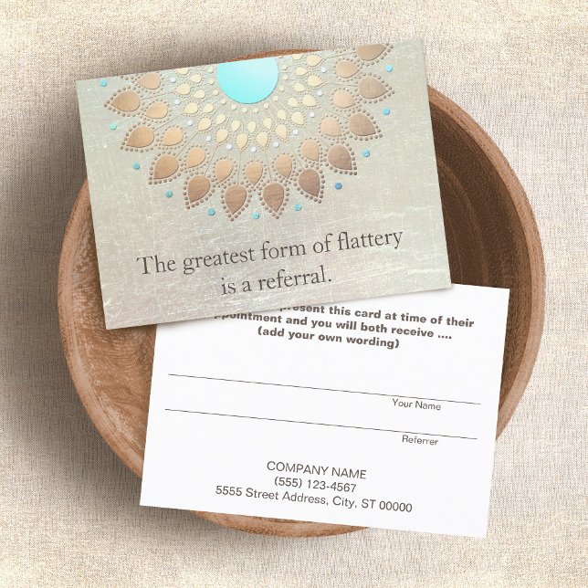 Gold Lotus Yoga and Meditation Referral Card (Creator Uploaded)