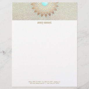 Gold Lotus Yoga and Meditation Teacher Health Spa Letterhead
