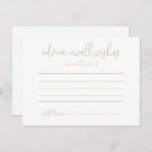 Gold Love Fancy Script Wedding Advice Card<br><div class="desc">This gold love fancy script wedding advice card is perfect for a rustic wedding. The simple and elegant design features classic and fancy script typography in gold. These cards are perfect for a wedding, bridal shower, baby shower, graduation party & more. Personalize the cards with the names of the bride...</div>