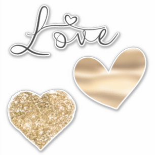 Gold Love Hearts Wedding