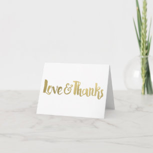 Gold Love & Merci Gras Merci de script épais