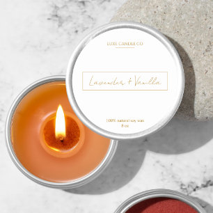 Gold & Lux Scented Candle Round label