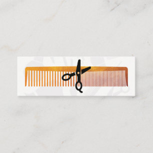 Gold Luxe Comb Hair Stylist Mini Business Card