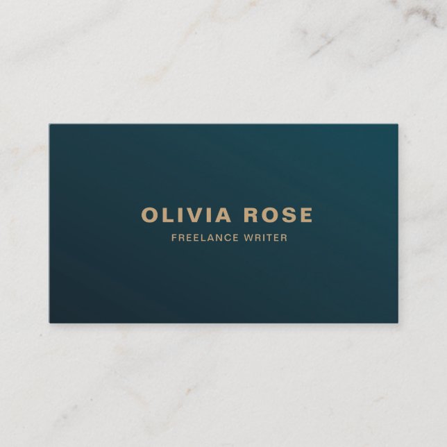 Gold Luxe Moderne Carte de visite professionnel (Devant)