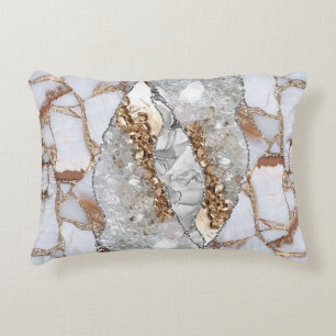 Gold Luxury Elegant Liquid Texture  Accent Pillow