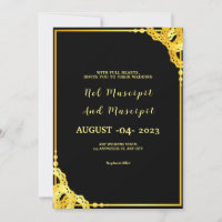 Gold Luxury Invitation Card Vector Template