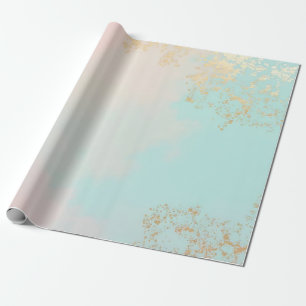 Gold Luxury Modern Blush Pink Soft Mint Collection Wrapping Paper