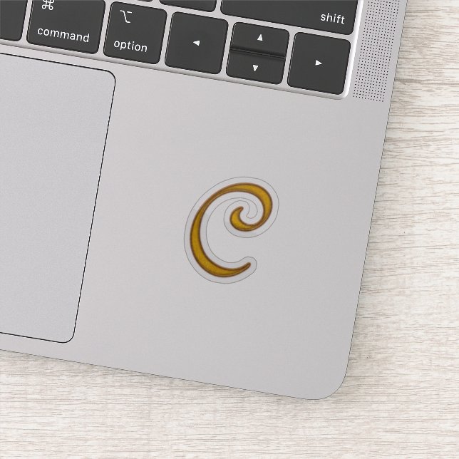 Gold Luxury Monogram C Sticker (Detail)