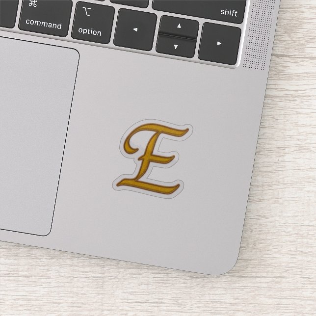 Gold Luxury Monogram E (Detail)