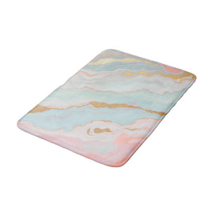 Gold Luxury Popular Blush Pink Mint Collection Bath Mat