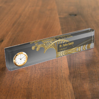 Gold Luxury Professional Medical DNA Strand Nameplate