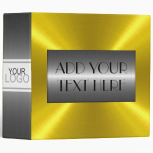 Gold Luxury Stainless Metallic Metal Look Binder