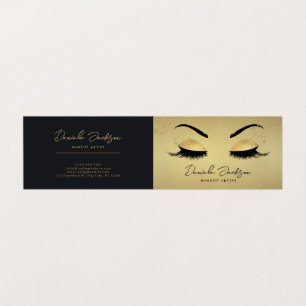 Gold Makeup Artist Beauty Folded Business Card