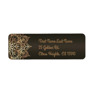 Gold Mandala Bronze Brown Glam Mariage moderne