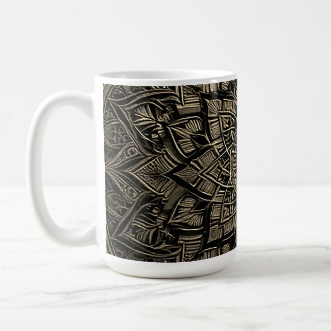 Gold Mandala  Coffee Mug (Left)
