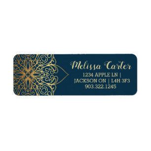 Gold Mandala Damask Pattern