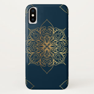 Gold Mandala Damask Pattern iPhone X Case