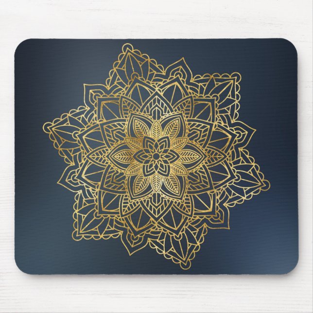 Gold Mandala Mouse Pad (Front)