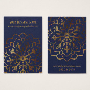 Gold Mandala & Navy Earring Holder Display Cards