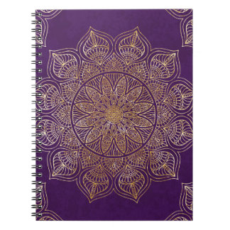 Gold mandala notebook