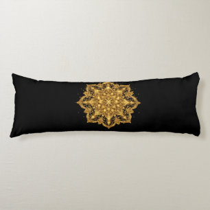 Gold Mandala Pillow Luxury Decorative Throw