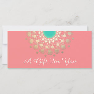 Gold Mandala Pink Salon and Spa Gift Certificate
