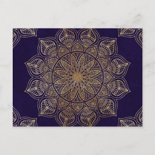 Gold mandala postcard