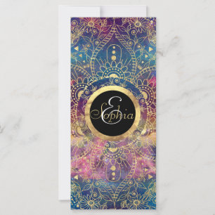 Gold Mandala Watercolor Colourful Nebula