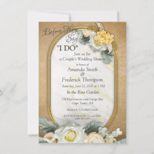 Gold Mandalas of various geometric circles Invitation