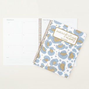 Gold Manifesting My Goals Purple Blue Planner