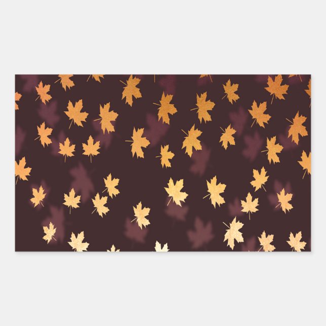 Gold Maple Leaf on dark red Sticker (Front)