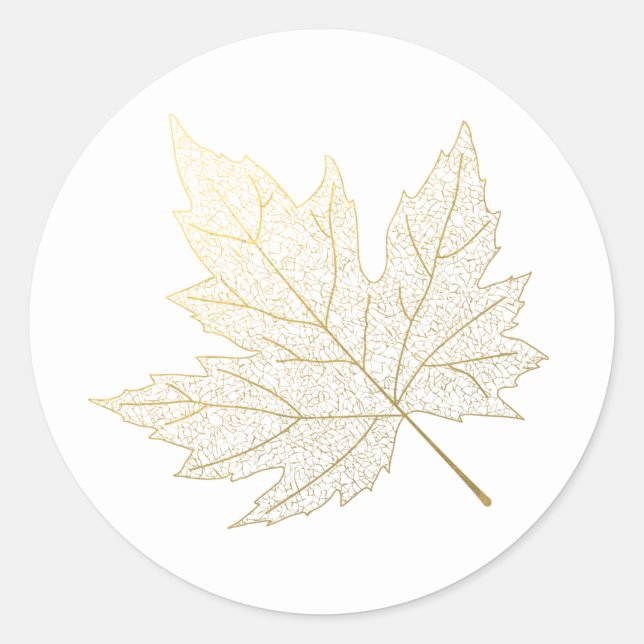 Gold Maple Leaf Sticker (Front)