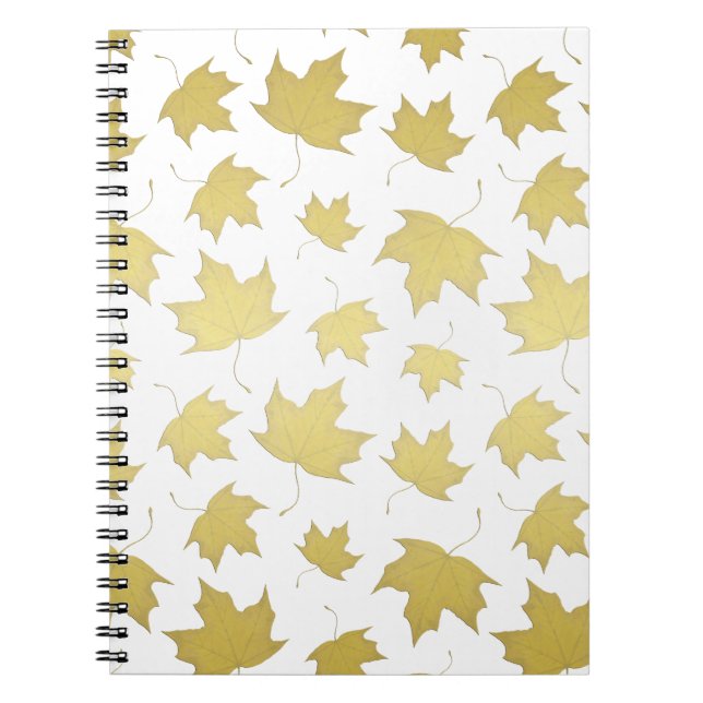 GOLD MAPLE LEAVES - Photo Notebook (Front)