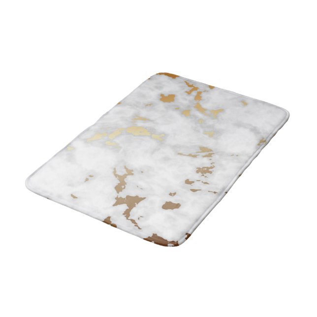 Gold Marble classy design Bath Mat (Angled)