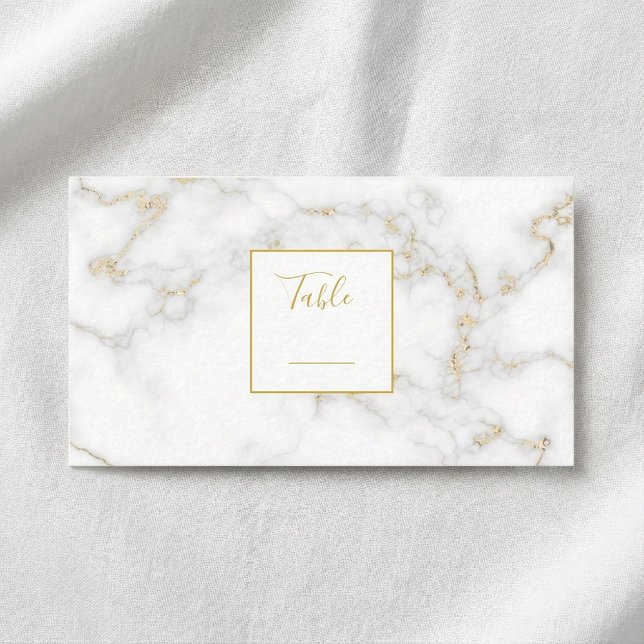 Gold Marble effect wedding reception table number Place Card (Gold Marble effect wedding reception table number Place Card.)