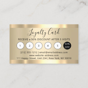 Gold Marble Framed 6 Punches 50% OFF Business Card