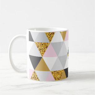 Gold marble, geometric seamless texture coffee mug